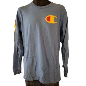 Champion Tshirt Sz M Men classic‎ long sleeve Activewear Blue